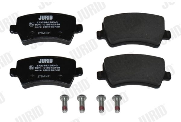 Колодки дискового тормоза, задні - JURID/BENDIX - 573748J