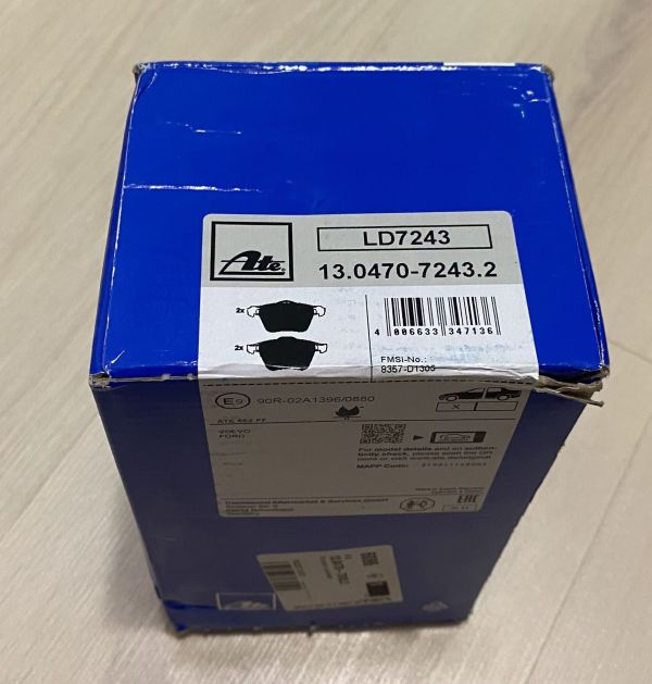 Колодки дискового гальма, передні - ATE - 13.0470-7243.2