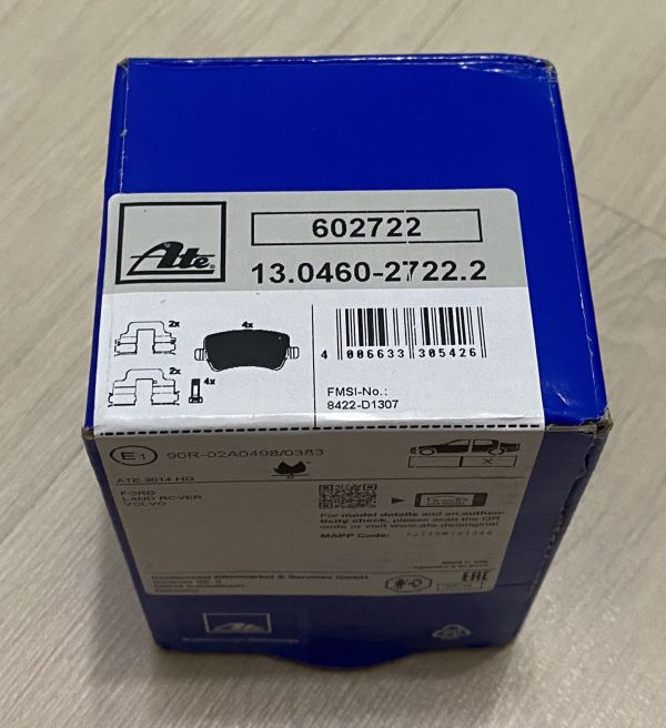 Колодки гальмівні задні - ATE - 13.0460-2722.2