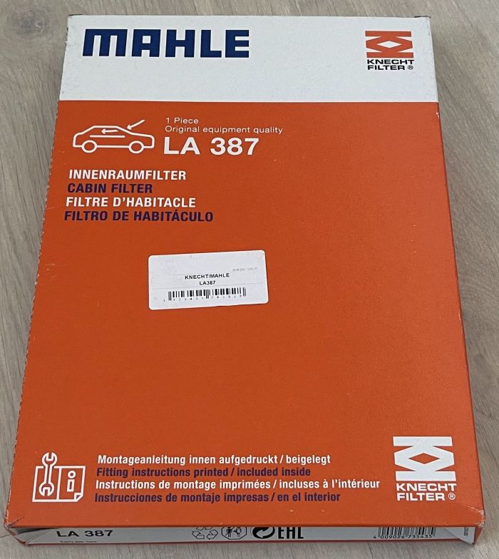 Фільтр повітряний кондиціонера (салона) - KNECHT - LA387